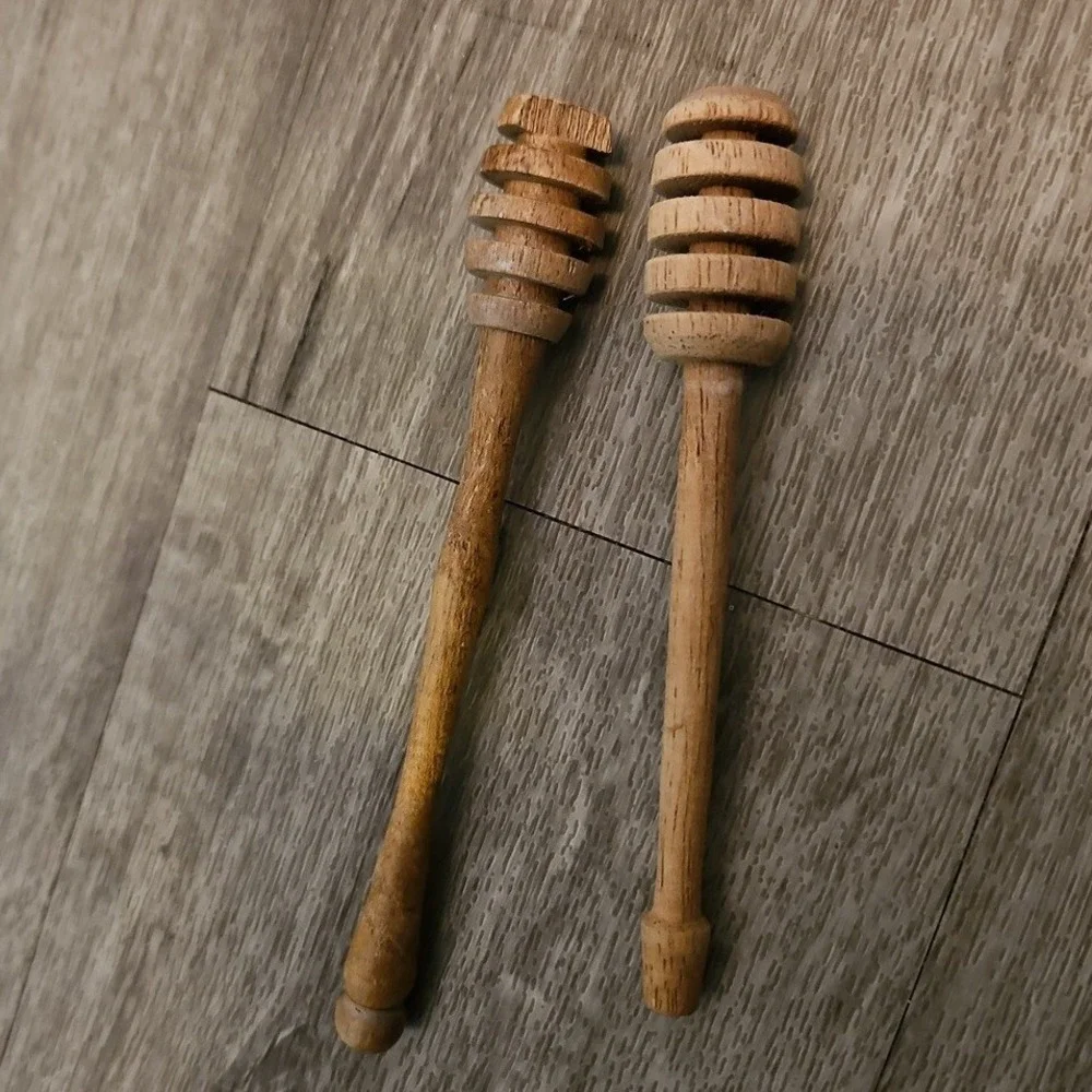 Honey Dipper Sticks‎ Wooden Honeycomb Swizzle Server Drizzler 2 Piece